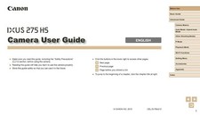 CANON IXUS 275HS PRINTED INSTRUCTION MANUAL USER GUIDE 162 PAGES A5