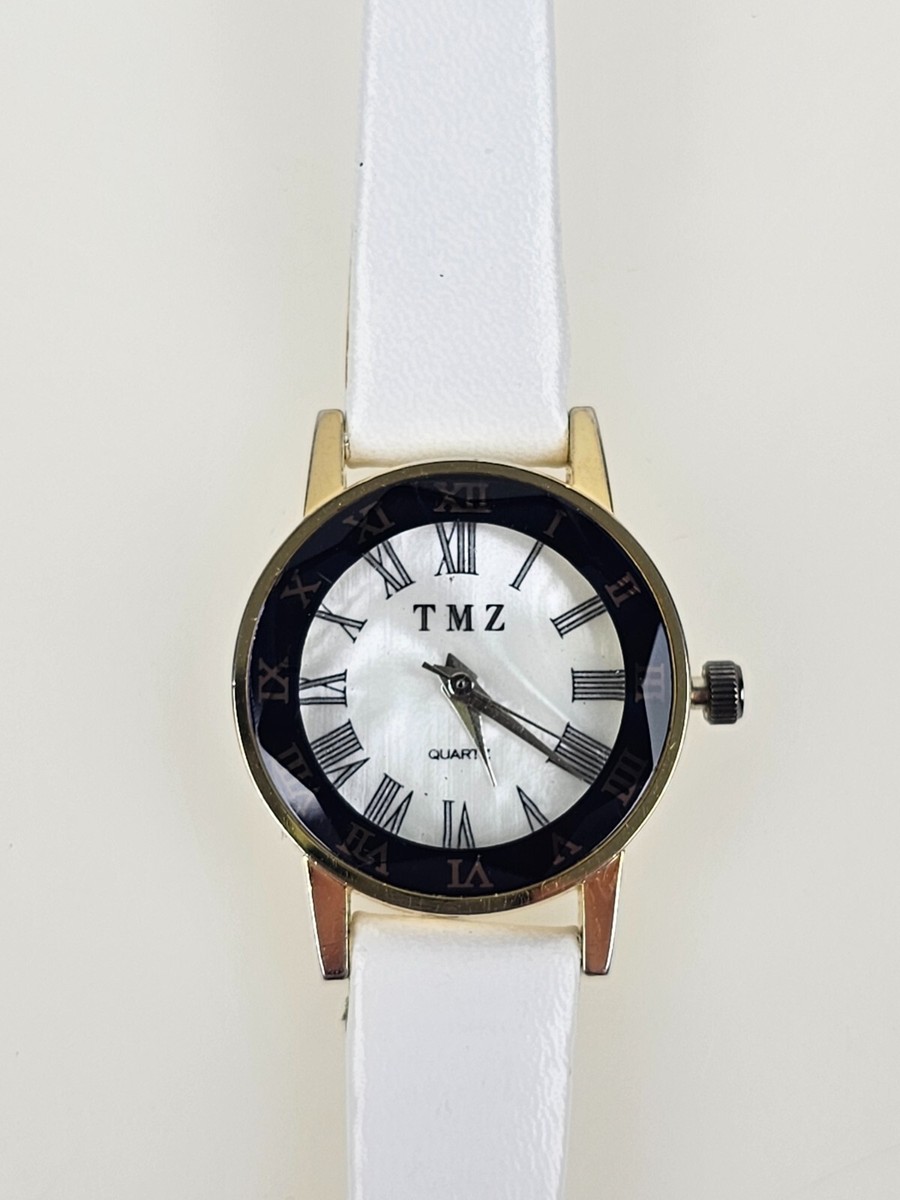 TMZ Japona Gold/Blue/White Tones Metal Wrist Watch Works Great! | eBay
