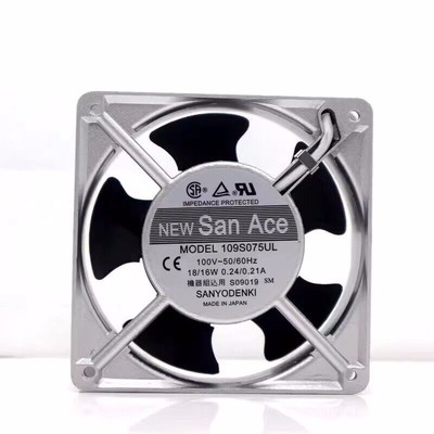 1Pcs New 109S075UL For SANYO San Ace120 18/16W 0.24/0.21A cooling fan-
