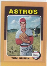 1975 TOPPS BASEBALL MINI TOM GRIFFIN #188 ASTROS VGEX *88920