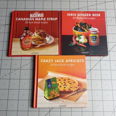 3x Hachette Cook Recipes Books Maple Syrup Ginger Beer Crazy Jack Apricots