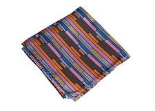 Lord R Colton Masterworks Pocket Square Miami Brown Pink Silk - 75 Retail New