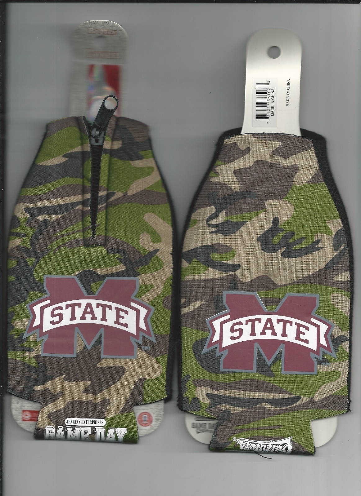 Mississippi State Bulldogs MSU Koozie Set of 2 Camo Camouflage Bottle ...