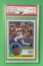 2018 TOPPS SILVER PACK DEREK JETER 1983 CHROME PROMO #1 PSA 10 GEM MINT YANKEES