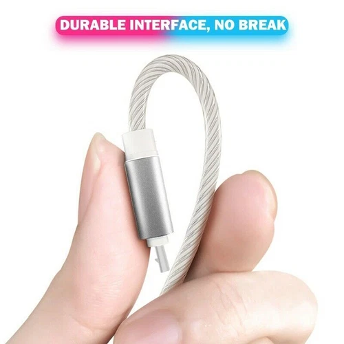 3 in 1 Wholesale LED Fast Charging Cable Bulk Charger Cord For iPhone Type-C USB - Picture 2 of 21