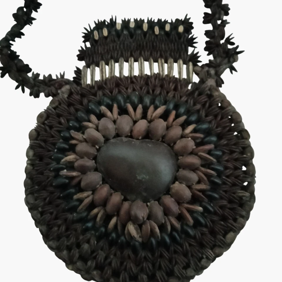 Bolso Hippie Vintage Semillas de Manzana Semilla Artesanal Boho Festival Años 60 a 70 Foto 3 de 4