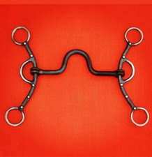 Western Correction Bit   Black Steel Ported Mouth   Horse Training Curb Bit