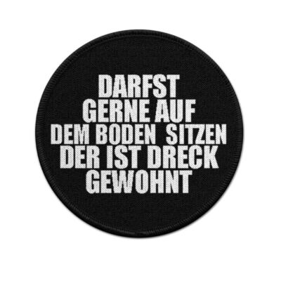 ISSO 9cm patch may sit on the floor humour fun dirt funny 43950