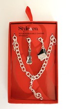 Style Co Music Charm Bracelet Crystal Bead Interchangeable Charms New in Box