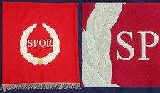 Roman Legion embroidered Victory Wreath SPQR vexillum flag standard legionary