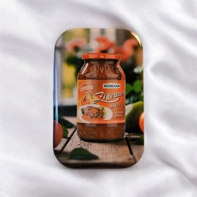 Zigeuner Sauce #02 Glas Motiv | Kühlschrankmagnet | NEU | Retro Artikel