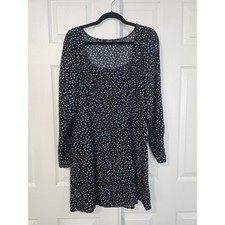 Madewell Seamed Long-Sleeve Mini Dress in Ditsy Floral Square Neck Long Sleeve 8