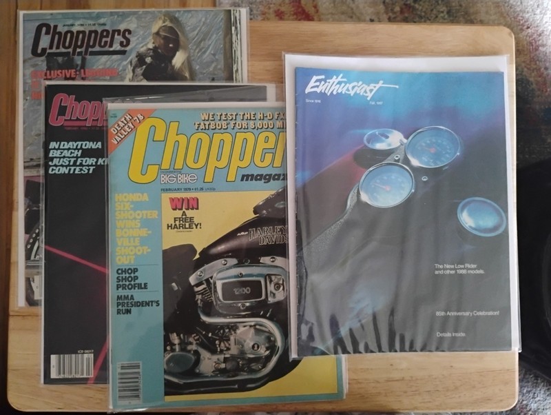 Lot Of 3 Choppers Magazine Feb 79, Jan & Feb 80 & 1- Enthusiast Magazine Fall 87