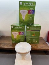 Lot of 3 GE Grow Light LED Bulb For Seeds Greens BR30 Medium Base