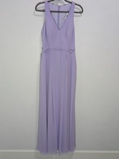 Azazie Mimi Lilac Sleeveless Maxi Dress Size A8 Chiffon Bridesmaid Formal