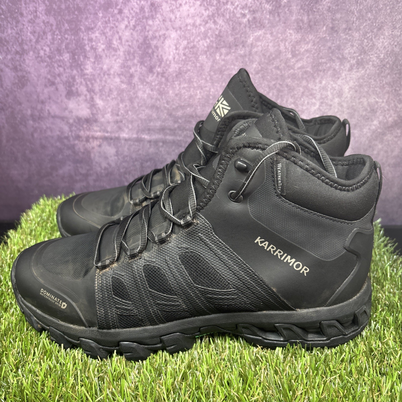 Karrimor Boots Size 8 Men's Black Dominator Mid Waterproof Walking Hiking Shoes image 4