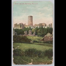 Antique Postcard Gruss von der Nürburg Adenau Germany 1919 Architecture