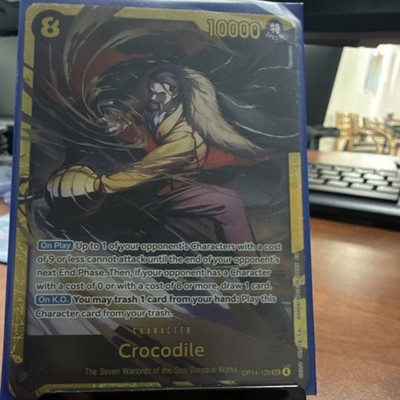 Crocodile OP14-120 SEC 10000 Power 8 Cost Seven Warlords One Piece CCG EN