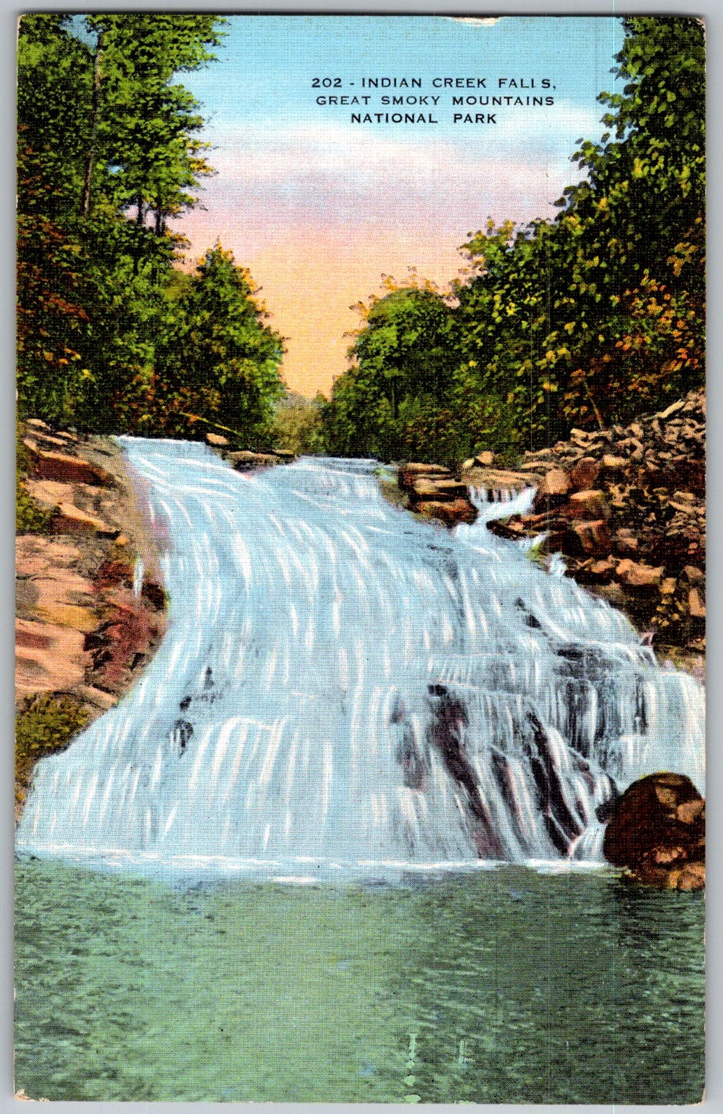 Vtg Postcard Indian Great Smoky Mountains National Park, TN 1930s