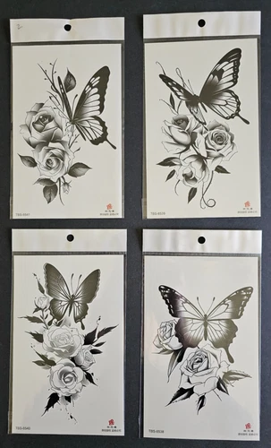4 Sheets Premium Quality Middle Half Arm Temporary Tattoos For Men & Women 2 - product listing photo