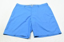 Peter Millar Salem Golf Shorts Mens 40 Sky Blue Classic 2-Way Stretch Flat-Front