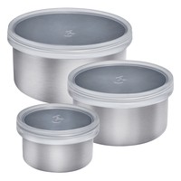 LCH240885 Lurch Vorratsdose 3 Stueck 0.4 l Silber ~D~
