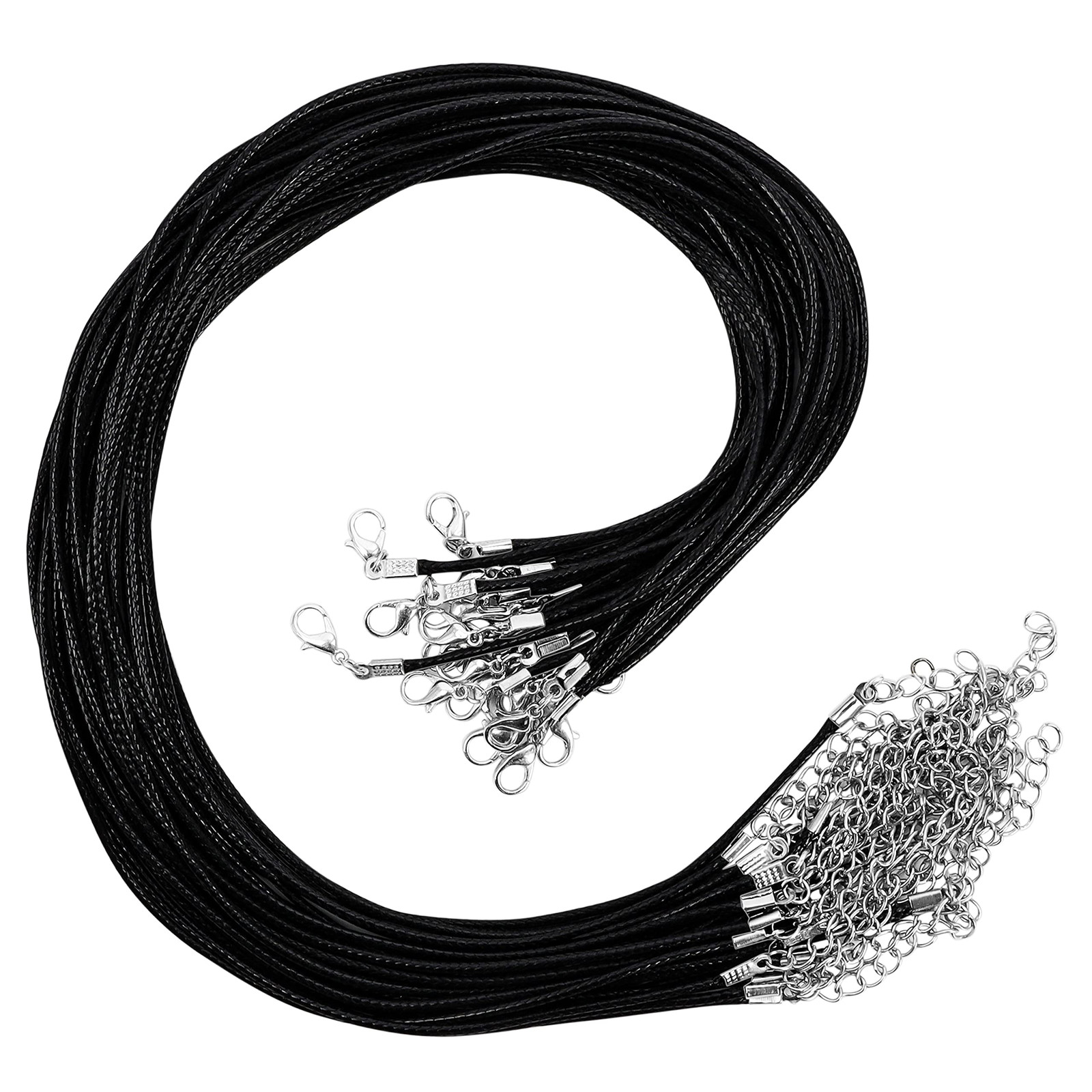 Ткань из полиэстера Kette ohne Anhänger Schwarz для карабинвершлюса Schmuck (25er