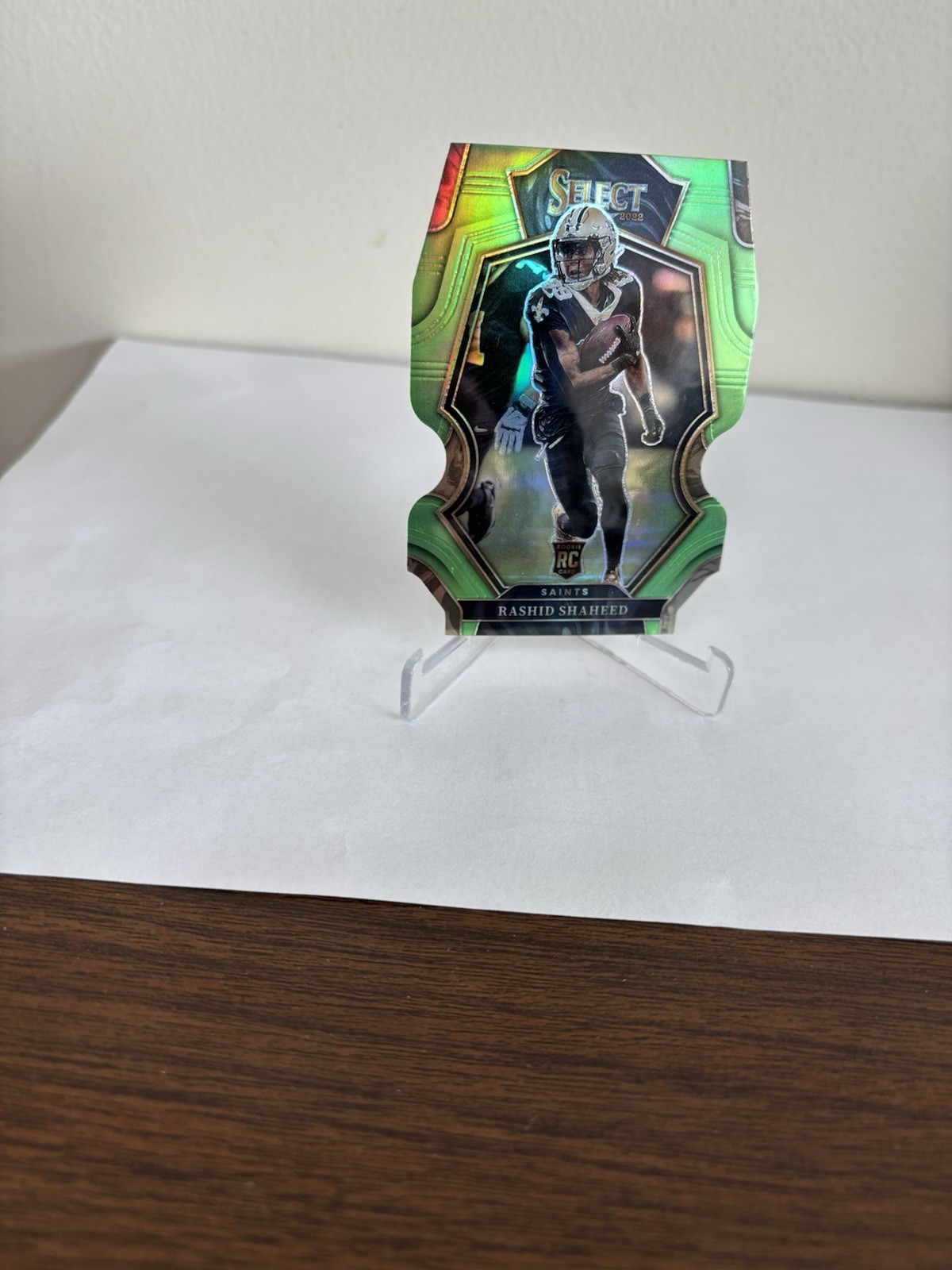 2022 Select RASHID SHAHEED Neon Green Prizm Die-Cut /299 Premier Level Rookie RC