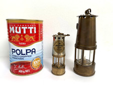 Vintage Miniature Eccles Protector Miners Lamp & Sir Humphry Davy Miners Lamp