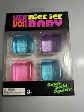Nee Doh Super Solid Squish Squeeze Ball Blue Pink Purple Stress Reliever Toy