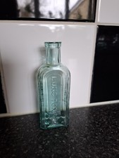 Owbridges Lung Tonic, Hull Aqua Blue Glass Bottle c1900s Victorian