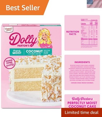 15.25 oz Dolly Parton's Coconut Cake Mix - Create Delicious Treats with Ease