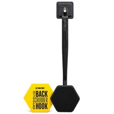 TOOLETRIES Silicone Back Scrubber with Hook - Exfoliating Shower Charcoal