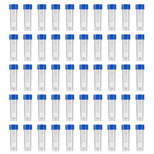 50 Pieces 5 Ml Plastic Graduated Vial Sample Bottle Storage Container Tubes with