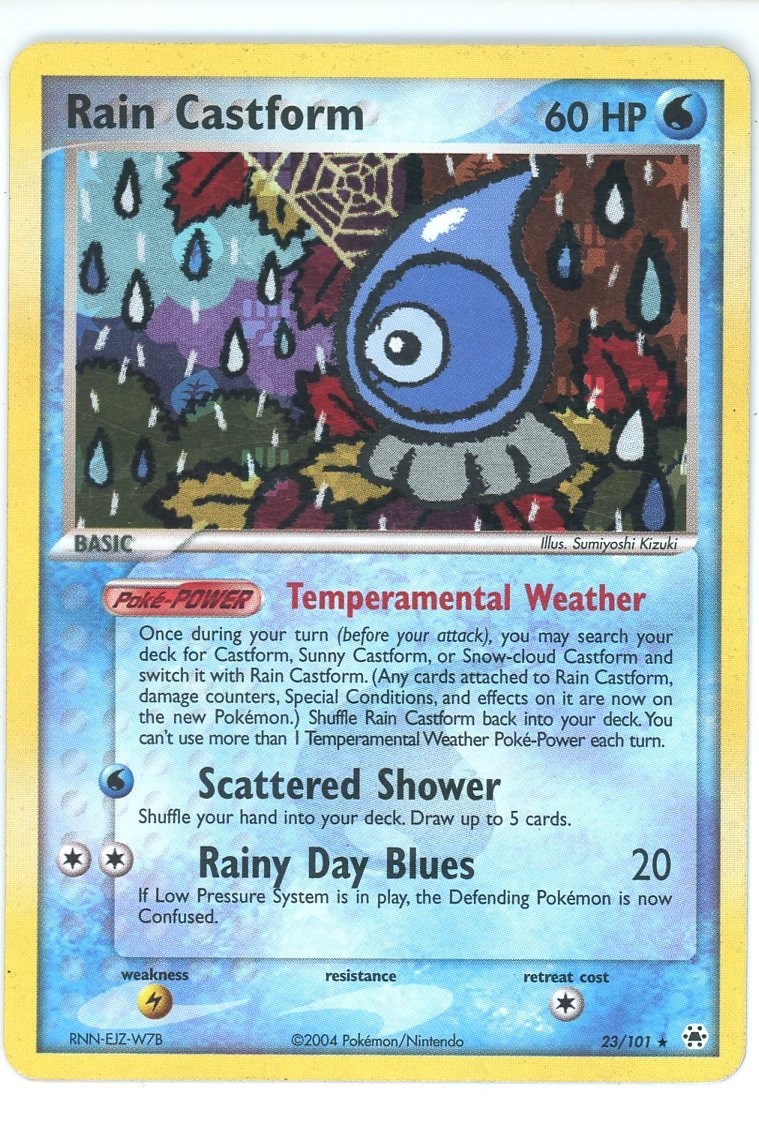 Rain Castform Pokémon 2004 EX Hidden Legends Reverse Holo 23/101 LP