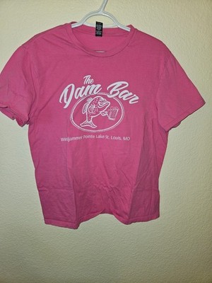 Dam Bar Windjammer Point Lake St. Louis Missouri Ladies Large T-Shirt Dark Pink