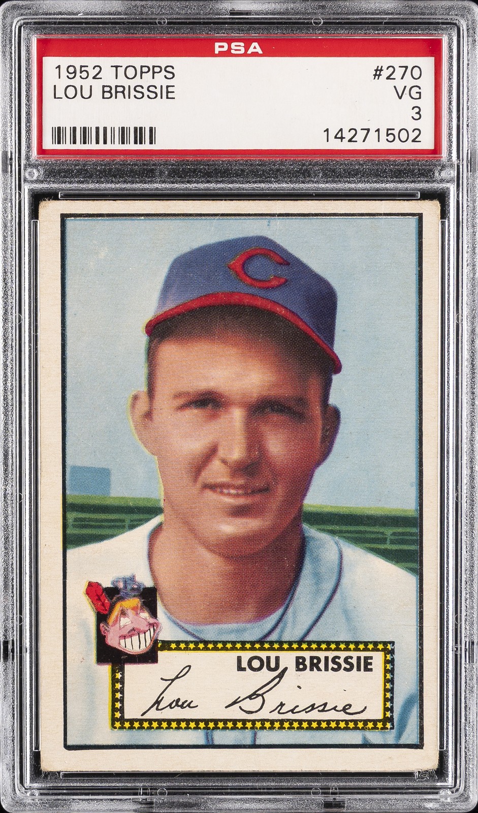 1952 TOPPS #270 LOU BRISSIE PSA 3
