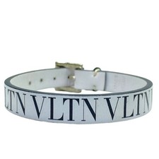 VALENTINO GARAVANI Valentino Garavani Bracelet Bangle Accessory Logo Leather Whi