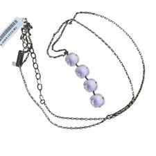 Mariana Pink White Swarovski Crystal Cushion 4 Stone Pendant Necklace Rhodium