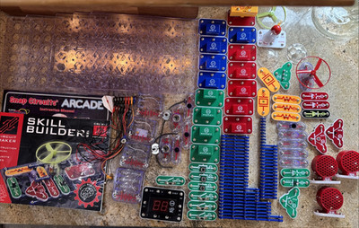 Elenco Snap Circuits Parts Pieces Lot Electronic Modules Wires Switches 5+ lbs