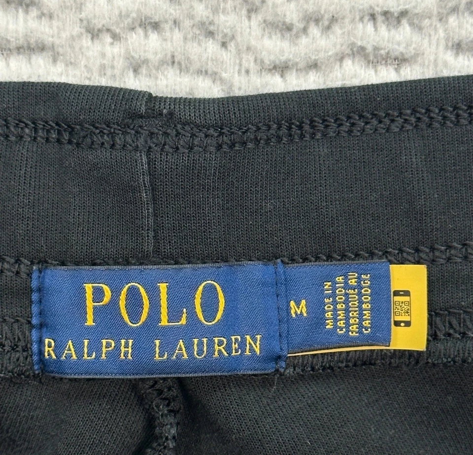 Pantalones de chándal Polo Ralph Lauren para hombre talla mediana negros gris pony Foto 3 de 4