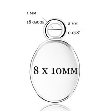 Sterling Silver Oval Bezel Pendant Blank: DIY Keepsake Jewelry Setting