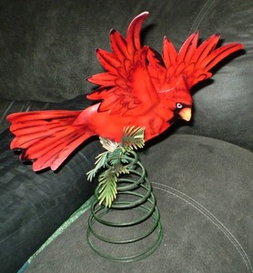 Cardinal Christmas Tree Topper