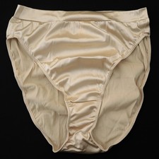 NEW Victoria's Secret VINTAGE Second Skin Satin Hi Leg Brief Panty LARGE