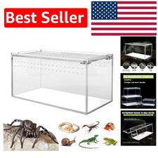 Elegant 8x4x4in Magnetic Acrylic Terrarium for Juvenile Tarantulas  Lizards
