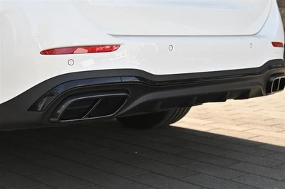 Auspuffblende Abdeckung Satz für Mercedes Benz C-Klasse W206 S206 Carbon-Look - Bild 1 von 4