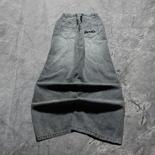 Baggy Black Grey 4 Wards Southpole Styl Y2K Skater Jeans 30x32