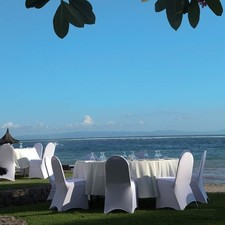 6PCS Universal Stretch Chair Slipcovers Protector White Spandex Dining Room