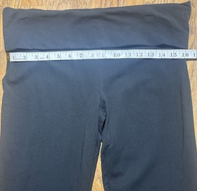 Victoria&rsquo;s Secret Pants Size L Short Angel Wing Fold Over Flare Black Y2K NEW