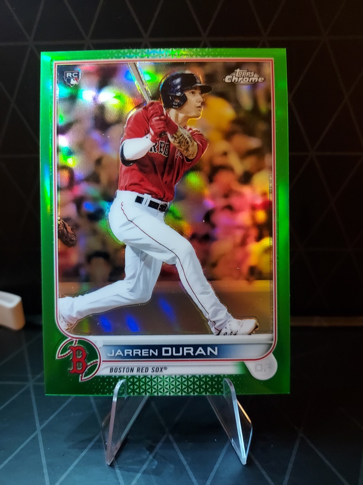 2022 Topps Chrome - Jarren Duran #113 Green Wave Refractor /99 (RC)